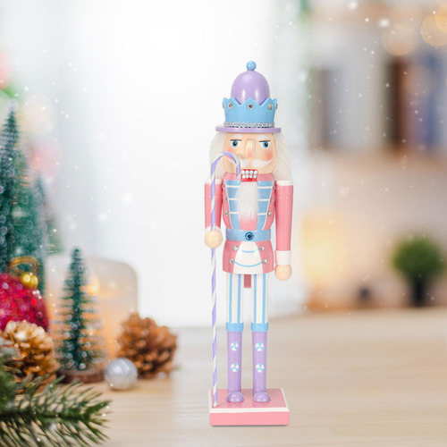 Adornos De Cascanueces, Regalos Navideños, Rosa 25cm