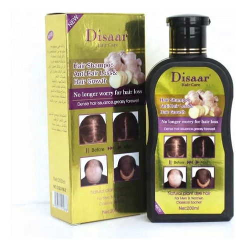 Shampoo Gengibre Anticaida Crecimiento Cabello Disaar 200ml