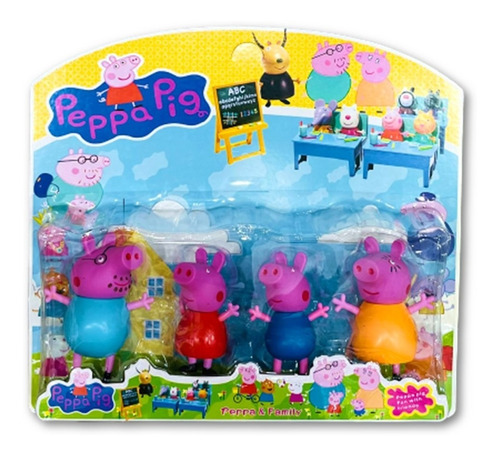 Peppa Pig Familia Muñecos Set Blister X4