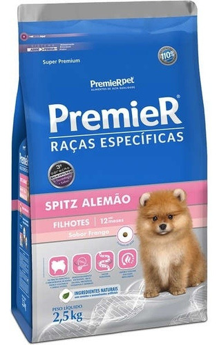 Ração Premier Raças Específicas Spitz Alemão Filhote 2.5 Kg