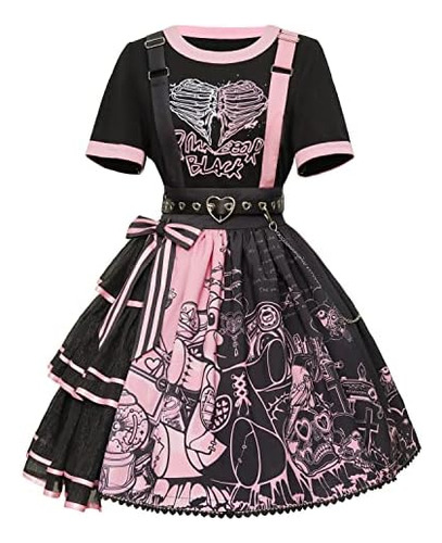 Mingyuezai Vestido Lolita For Mujer Falda Gótica Punk De+