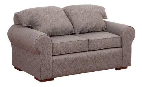 Sofá Moscú 2 Cuerpos Lino Sidelli Gris / Muebles América