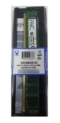 Memoria Ram Ddr3 4gb 1066/8500 Pc Kingston