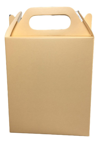 Mini Sacola Caixa De Papel Lembrancinha 16x4x10,5 Creme 30un