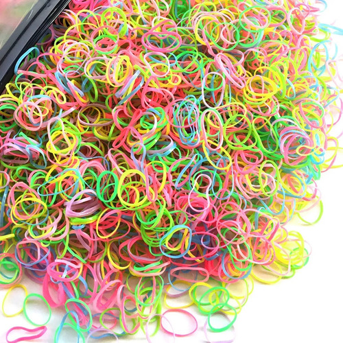 1200 Mini Ligas 12 Bolsas Capibara Elásticas Cabello Peinado