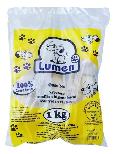 Osso Comestível P/cães Lumen 1 Kg Osso Nó 9/10