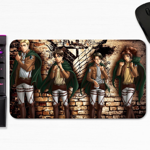 Mouse Pad Erwin Eren Levi Hange Attack On Titan Art Gamer M