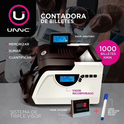 Imagen 4 de 8 de Contadora De Billetes Máquina Cuenta Dinero Detector Falsos