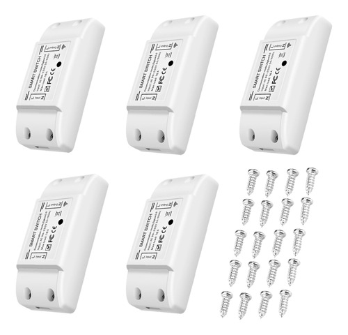 Smart Switch Bt Wifi Remote, 5 Unidades, Smart App, Modo Dua