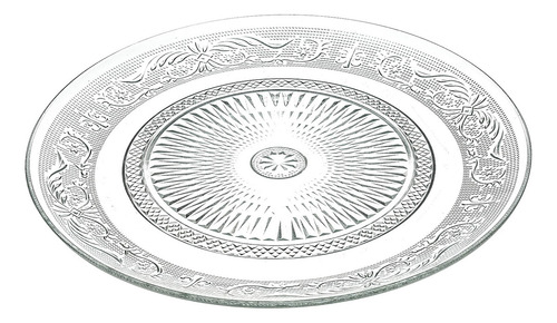 Caja 18 Piezas Plato De Vidrio Base Mediano Class 13