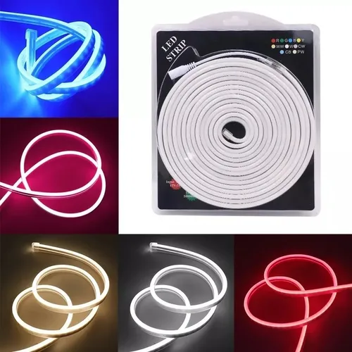 Rollo Tira Led 5 Metros Neon Gel 12v Flexible Recortable