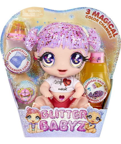 Melody Glitter Babyz Muñeca Jugo Mágicamente Cambia D Color 