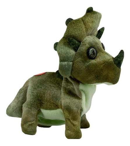 Dinosaurio De Peluche Con Movimieto Sonidos Juguete Infantil Color Gris