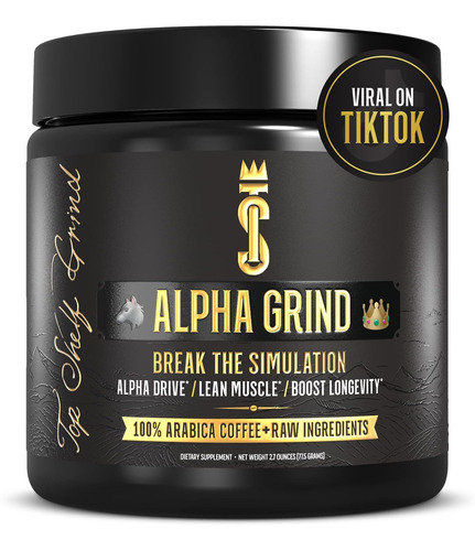 Alpha Grind - Caf Instantneo De Maca Para Hombres + Energa N