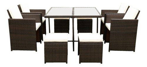 Fancuf 9 Piece Patio Dining Sets Outdoor Space Saving Ratta.