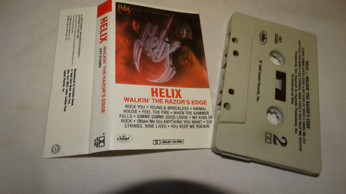 Helix - Walkin' The Razor's Edge (capitol Records) (tape:ex 