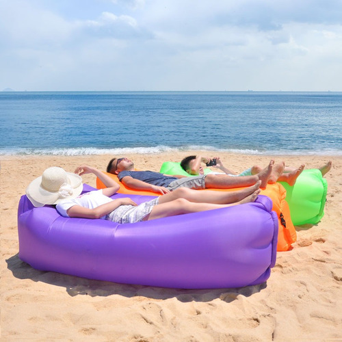 Colchón Inflable Personal Portátil Camping Acampar Colchone Violeta