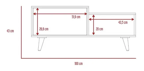 Mesa De Centro Bora- Rovere / Blanco Marquéz