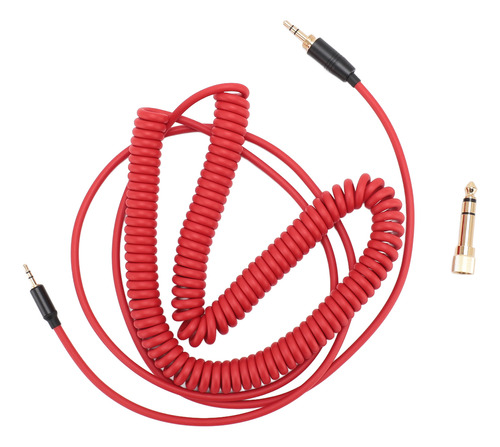 Cable De Auriculares En Espiral, Conector Chapado En Oro