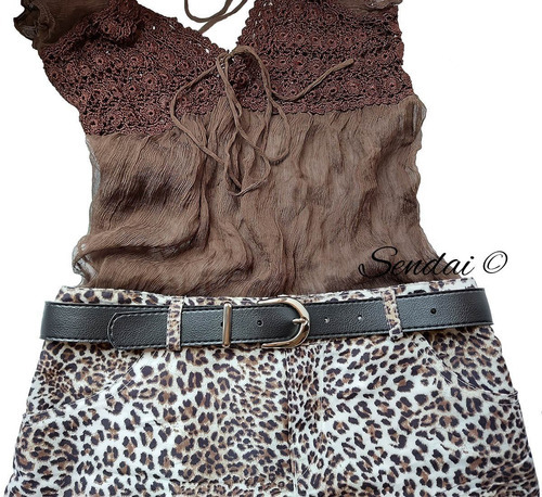 Cinto Feminino Minishell Com Passante De Metal Cor Preto Tamanho Pp