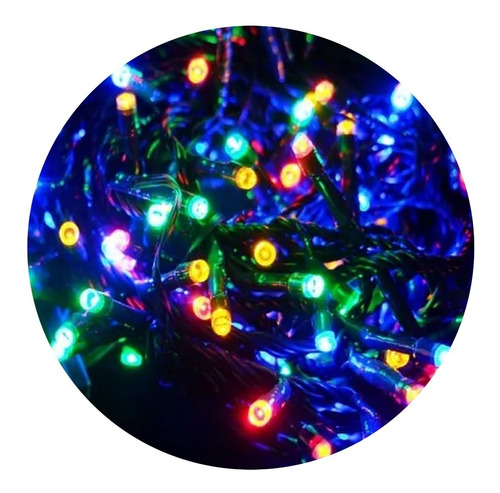 Imagen 1 de 8 de Luces De Navidad Led X100 Multicolor 9m Silmar