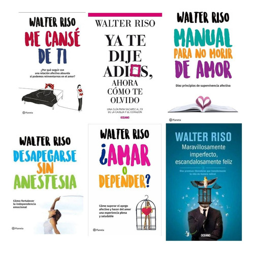 6 Libros Walter Riso - Nuevos Y Sellados.