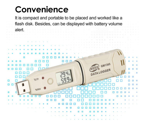 Data Logger Usb De Humedad Y Temperatura - Benetech Gm1365