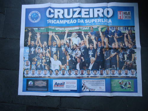 Poster Cruzeiro Tricampeao Superliga 2014/15