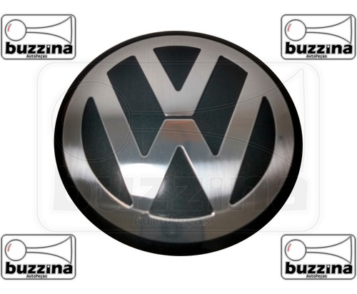 Imagem 2 de 2 de Kit 4 Emblema Volkswagen 117mm Para Calota Miolo Centro Vw