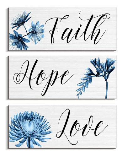 Decoración De Pared De Faith Love Hope, Elegante Flor ...