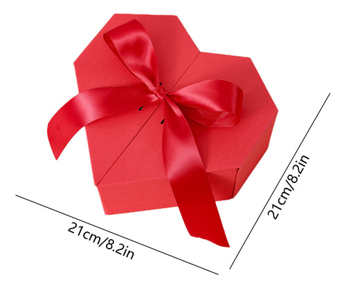 Caja De Regalo Con Forma De Corazón Con Lazo Y Lazo Con Puer