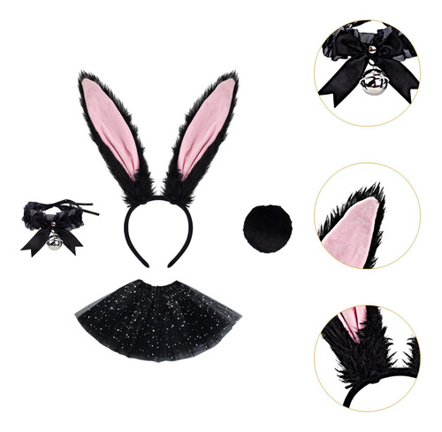 Diadema Con Orejas De Conejo, Conjunto De Cola, Tutú Para