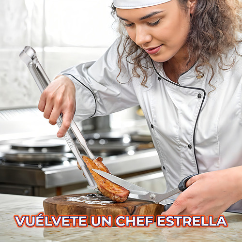 Pinzas De Cocina Ergonómicas Acero Inoxidable Color Plateado Ele-Gate