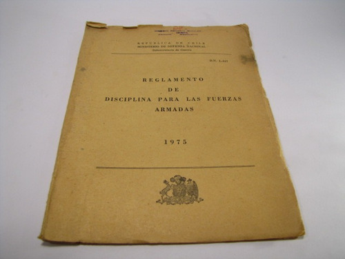 Reglamento De Disciplina Fuerzas Armadas 1975