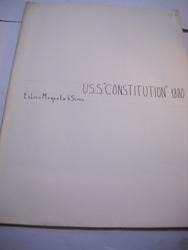 Uss Constitucion, Maqueta 45 Cms, 1880
