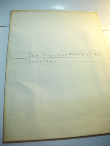 Yate Planos Carlos Finsterbusch Plano Modelismo Antiguo 1956