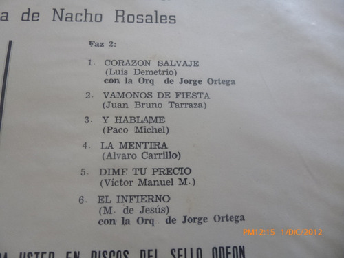 Vinilo Lp De Olga Guillot La Orquesta De Nacho Rosales (u262
