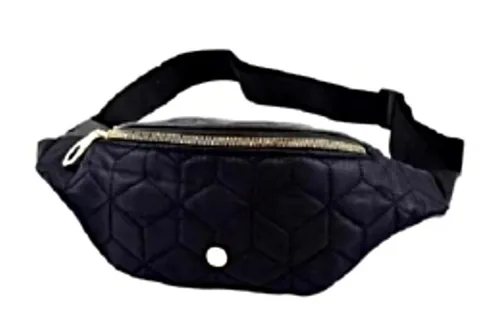 Riñonera negra de tela new arrivals