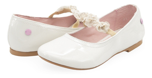 Balerina Niña Marca Chabelo Color Hueso Flores 15-21