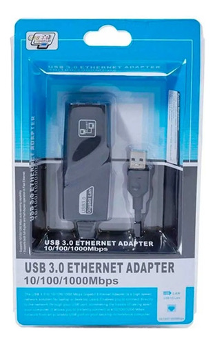 Adaptador Usb 3.0 A Rj45 Ethernet Gigabit  Windows - Mac Os