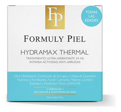 Crema Hidratante Facial Formuly Piel Hydramax Thermal X 50g.