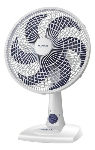 Ventilador de mesa Mondial NV-15 com 6 pás azul estrutura branco, 30cm de diâmetro 220V