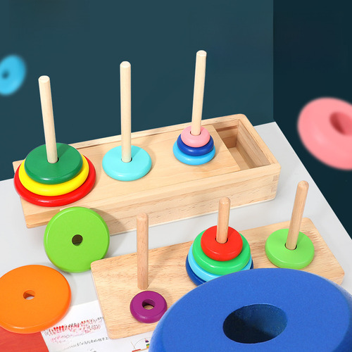 Caja Pequeña: Divertida Torre De Hanoi (caja De Color), Made