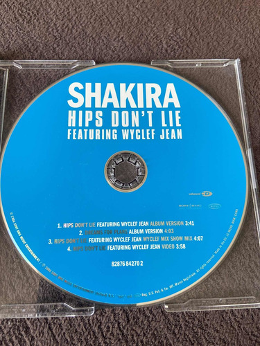 Cd Single Shakira Hips Dont Lie Maxi (Usado)