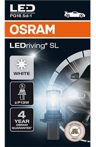 Imagen 2 de 7 de Lampara Led Faro Auxiliar P13w 1.8w 6000k Osram Argo Linea
