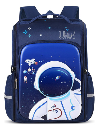 Mochila escolar Uniuni Escolar Viaje SC-S702 color azul diseño astronauta 25L