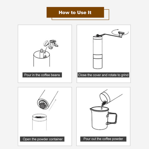 D Molinillo De Café Manual Ajustable De Acero Inoxidable