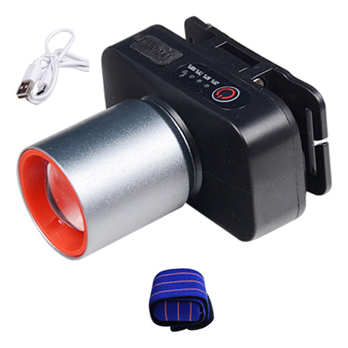 Linterna Frontal Led Impermeable Con Enfoque Ajustable Para