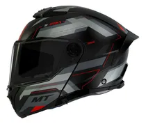 Comprar Casco para moto rebatible MT Helmets Solid A1 Matt Atom 2 SV MT FU404SV  negro y gris mate atom talla L 