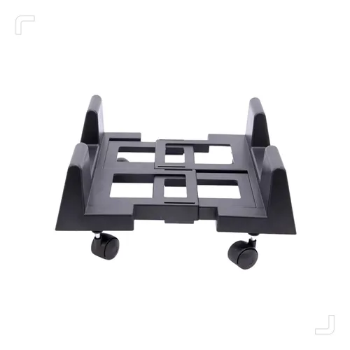 Suporte Carrinho Para Cpu Preto Com Rodinhas